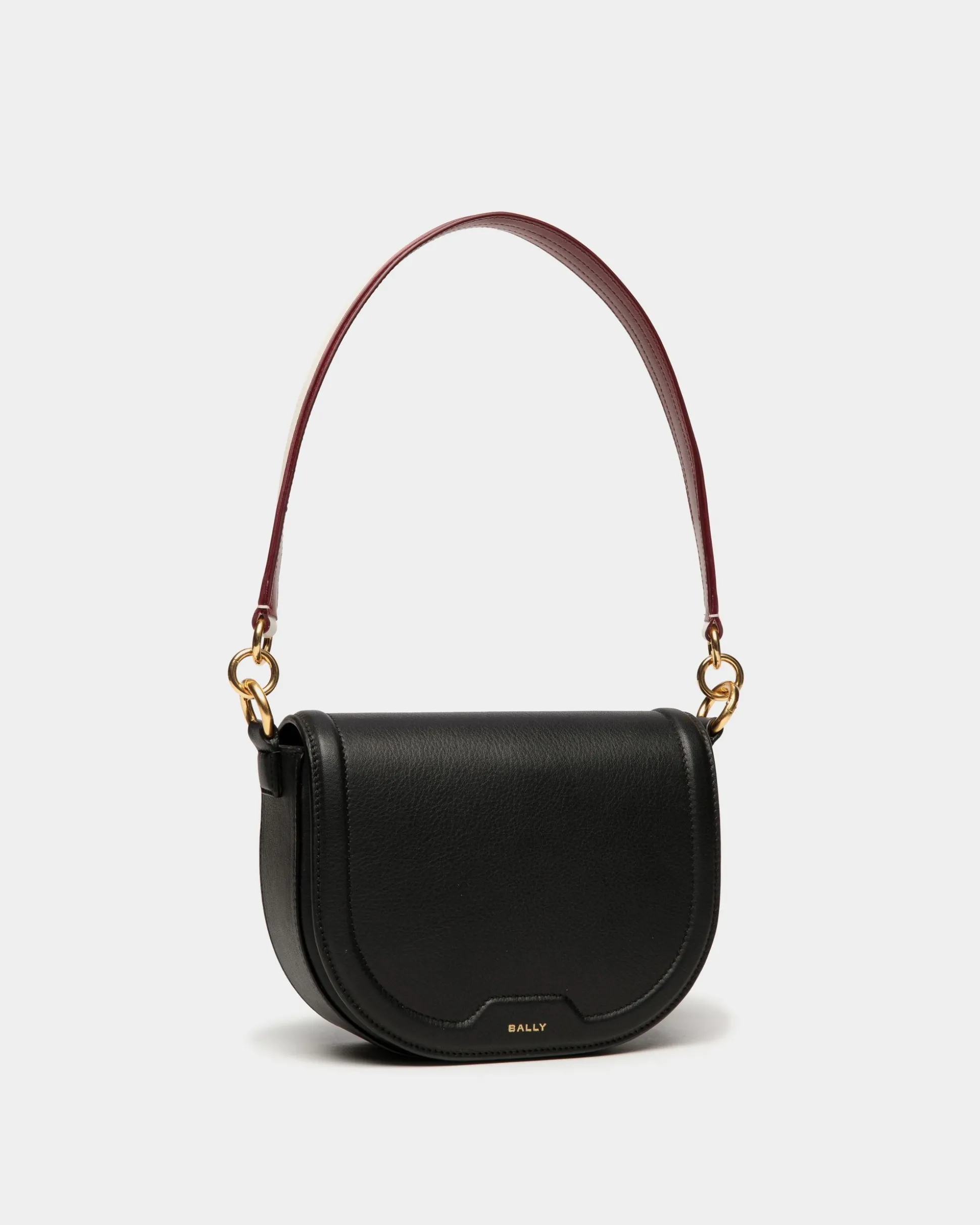 Code Crossbody Bag In Black Leather