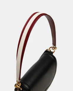 Code Crossbody Bag In Black Leather