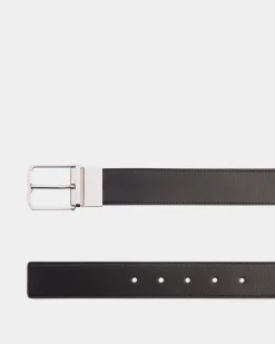 Country 35mm Reversible And Adjustable Belt In Black Leather