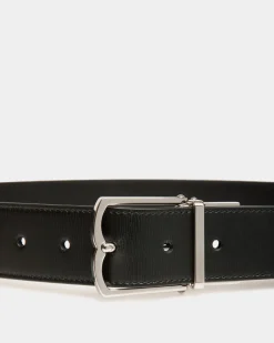 Country 35mm Reversible And Adjustable Belt In Black Leather