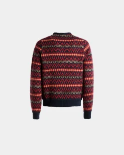 Crewneck Sweater In Multicolor Wool