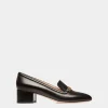 Deco Pump in Black Leather
