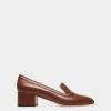 Deco Pump in Brown Leather