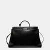 Deco Weekender In Black Leather