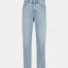 Denim Pants In Light Indigo Cotton