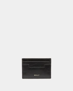 Easy Bally Card Holder In Black Leather