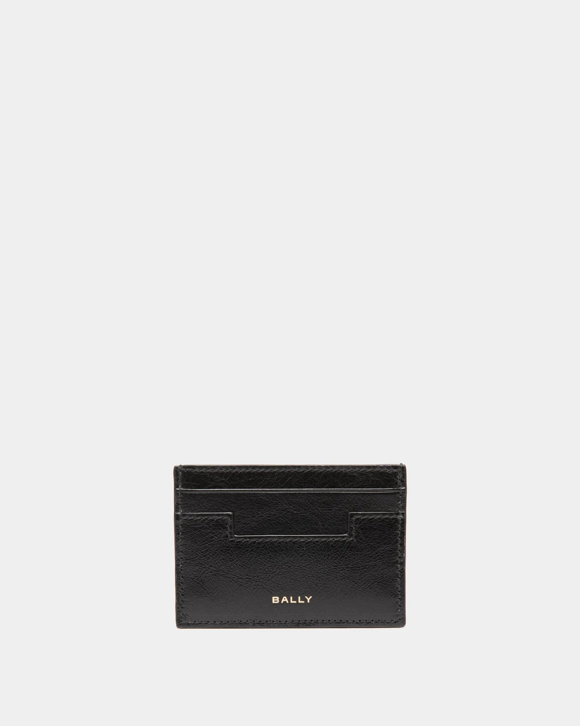 Easy Bally Card Holder In Black Leather