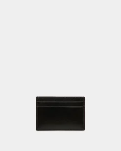 Easy Bally Card Holder In Black Leather