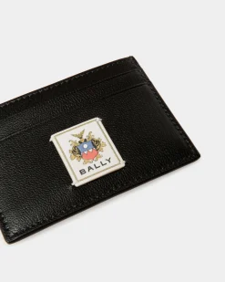 Easy Bally Card Holder In Black Leather