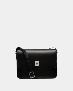 Easy Bally Messenger Bag In Black Leather