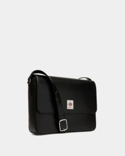 Easy Bally Messenger Bag In Black Leather