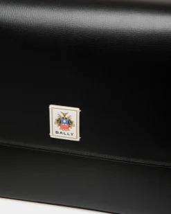 Easy Bally Messenger Bag In Black Leather