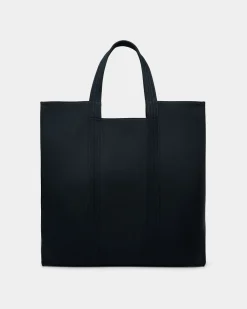 Easy Bally Tote In Navy Blue Cotton Canvas