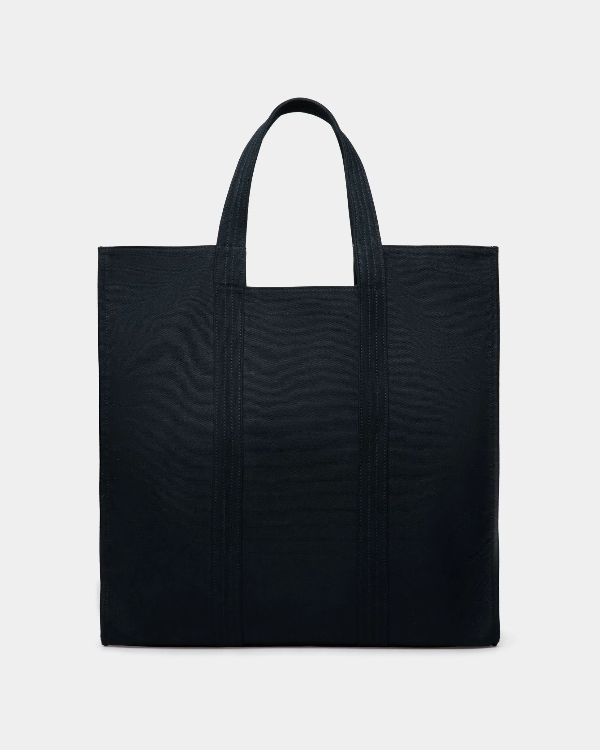 Easy Bally Tote In Navy Blue Cotton Canvas