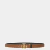 Emblem 25mm Belt In Brown Leather