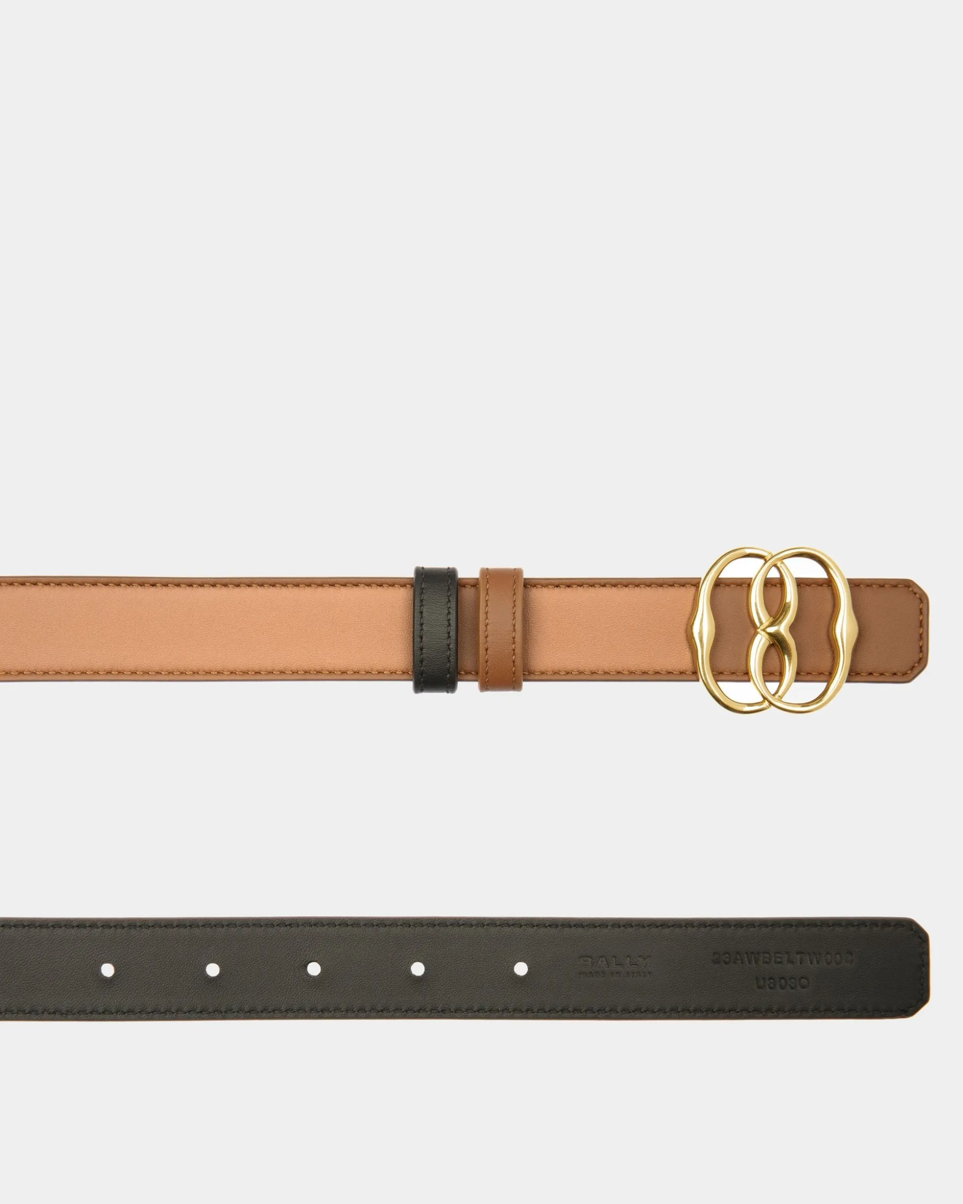 Emblem 25mm Belt In Brown Leather