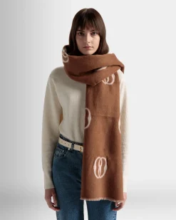 Emblem Scarf In Desert And Dusty Petal Fabric