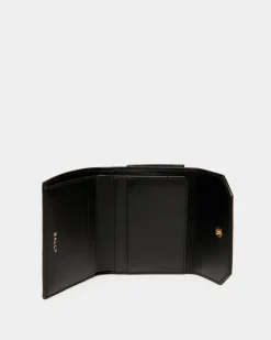 Emblem Wallet In Black Leather
