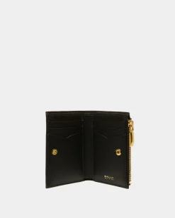 Emblem Wallet In Black Leather