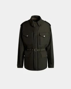 Field Jacket In Military Green Nylon