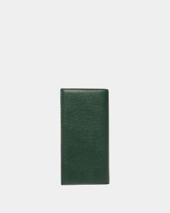 Flag Continental Wallet in Bottle Green Leather