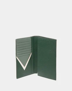 Flag Continental Wallet in Bottle Green Leather