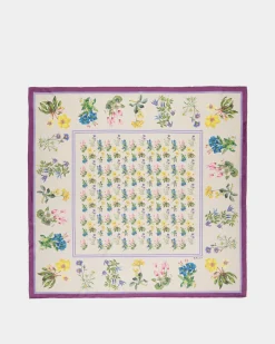 Foulard In Mountain Flower Print Silk