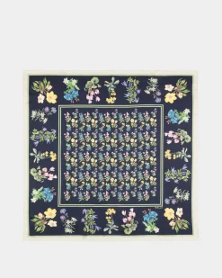 Foulard In Mountain Flower Print Silk