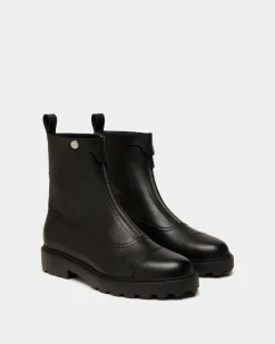 Gusto Bootie in Black Grained Leather