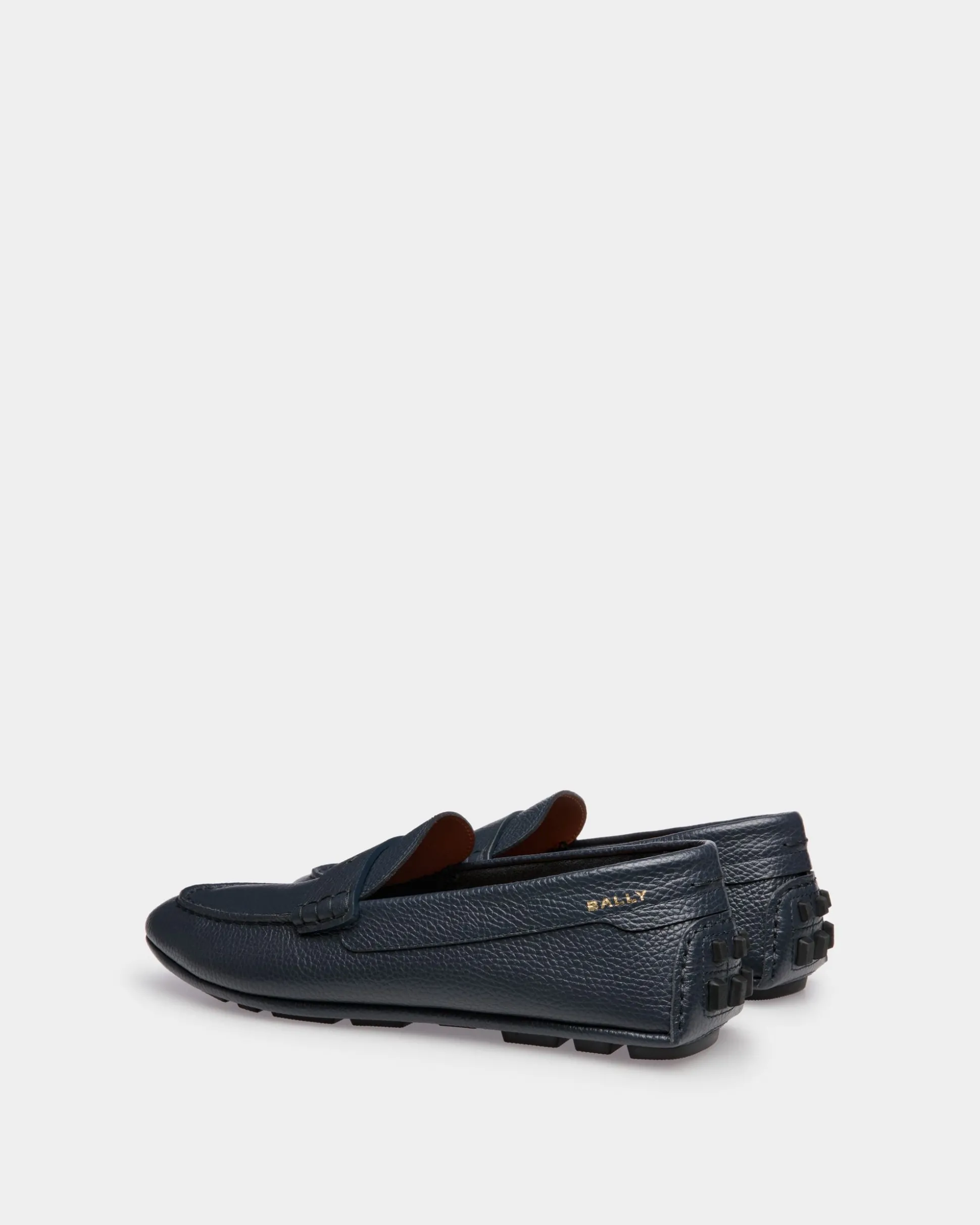 Kerbs Driver in Blue Grained Leather