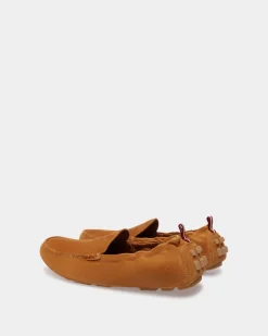 Kerbs Driver in Brown Suede Leather