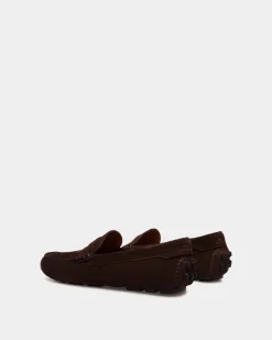 Kerbs Driver In Ebano Suede Leather