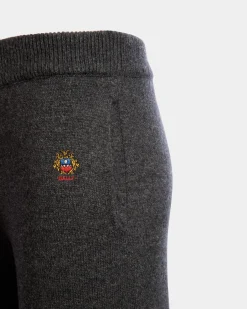 Knit Pants In Dark Grey Wool And Cashmere