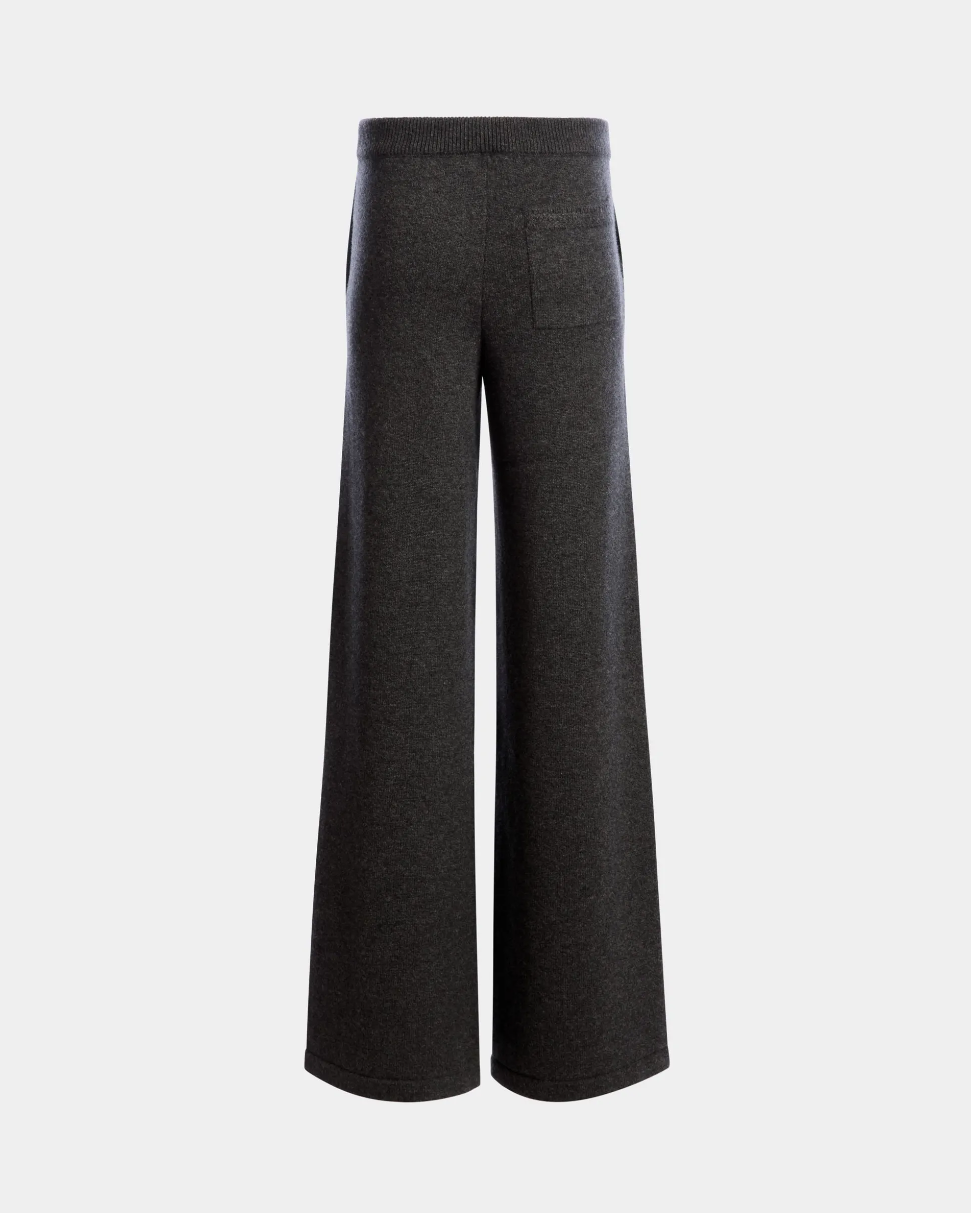 Knit Pants In Dark Grey Wool And Cashmere