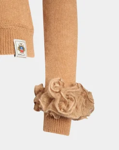 Knit Top In Light Beige Mohair And Silk