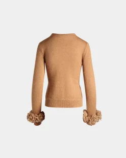 Knit Top In Light Beige Mohair And Silk