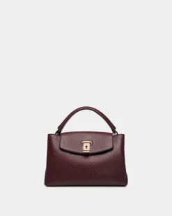 Lock Me Small Top Handle Bag In Andorra Grained Leather