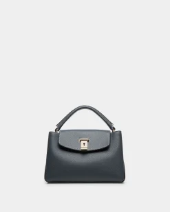 Lock Me Small Top Handle Bag in Leather