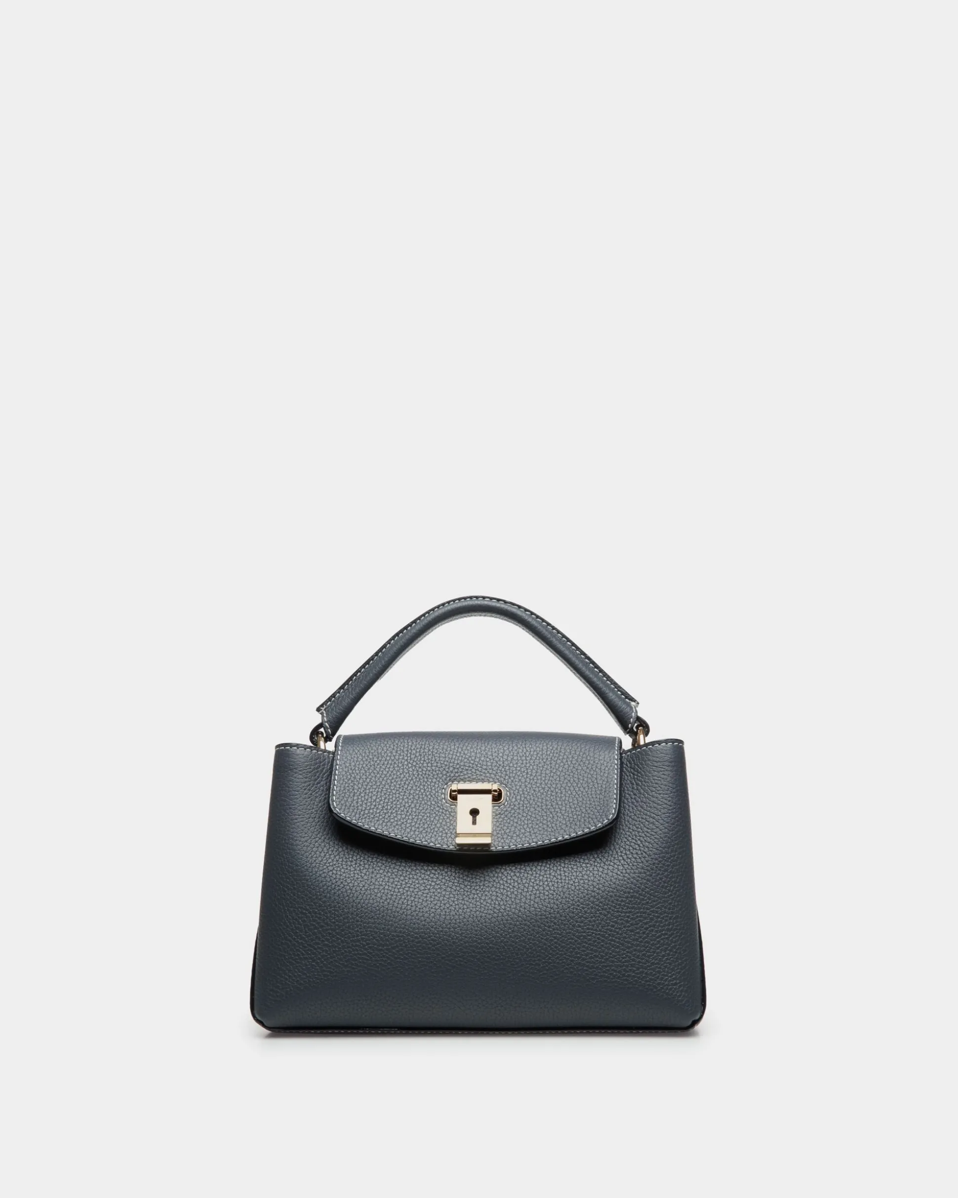 Lock Me Small Top Handle Bag in Leather