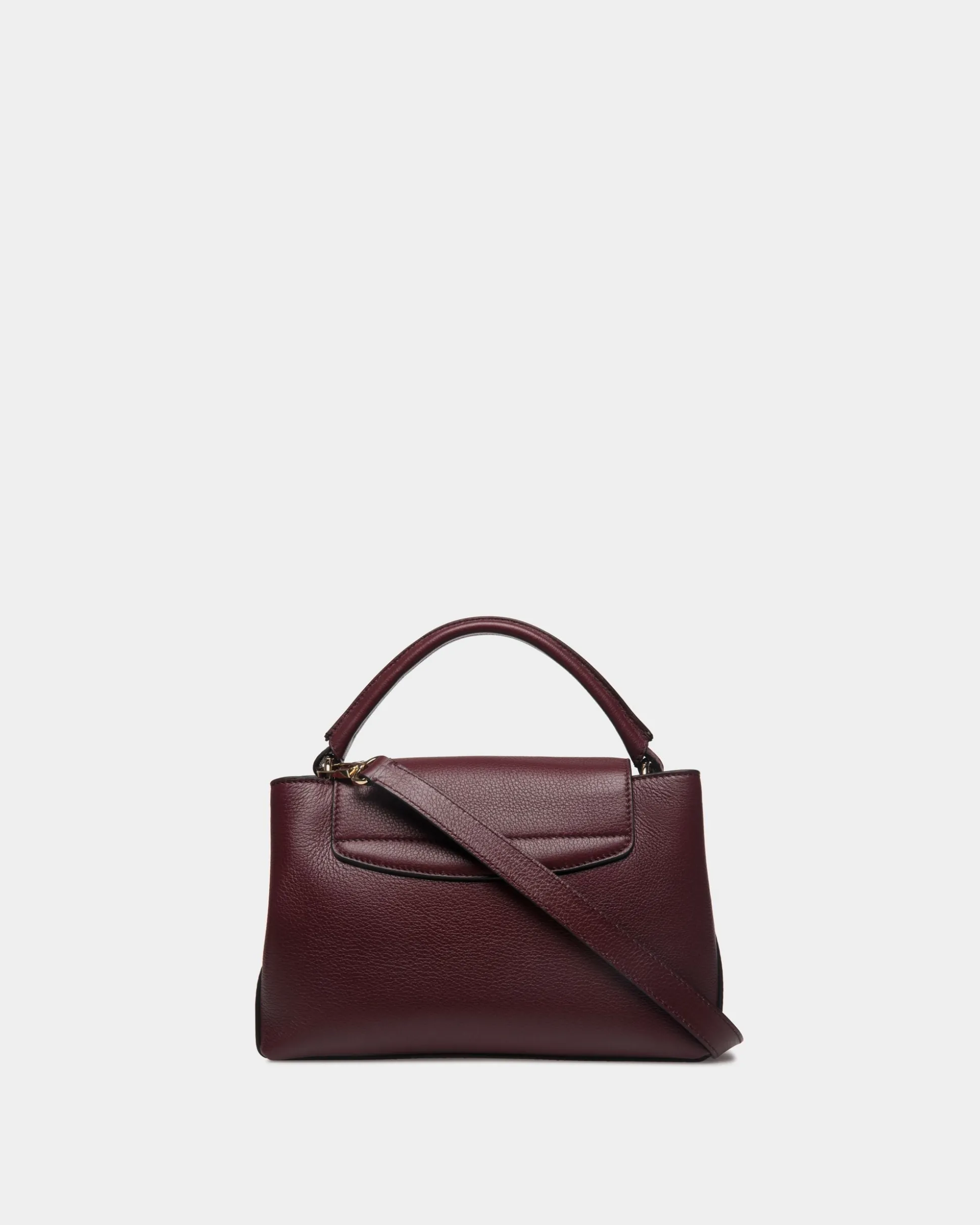 Lock Me Small Top Handle Bag In Andorra Grained Leather