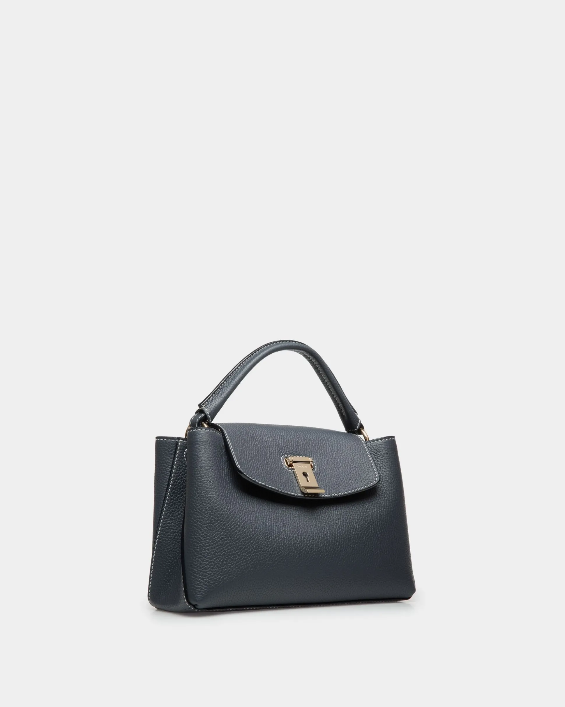 Lock Me Small Top Handle Bag in Leather