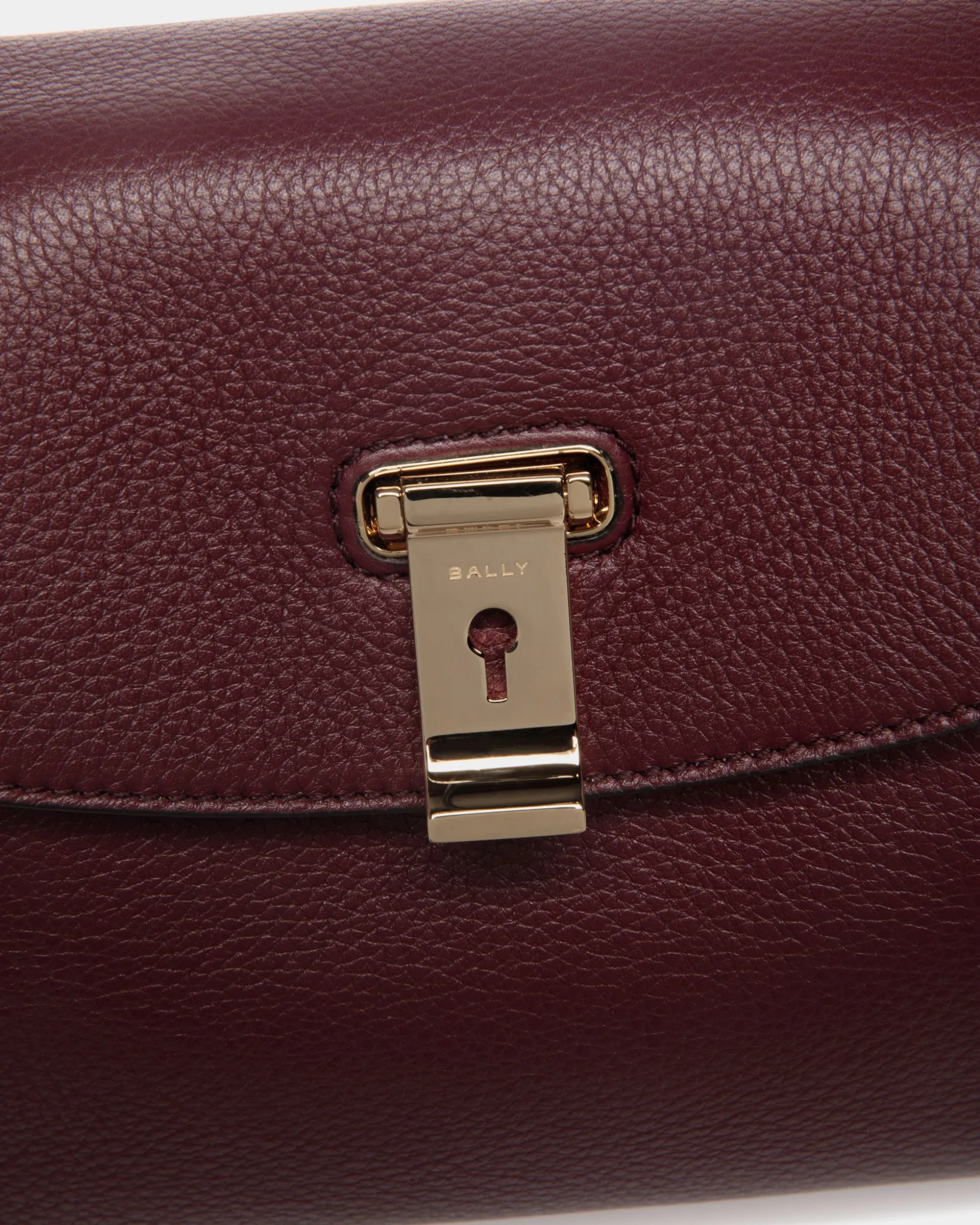 Lock Me Small Top Handle Bag In Andorra Grained Leather