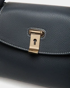 Lock Me Small Top Handle Bag in Leather