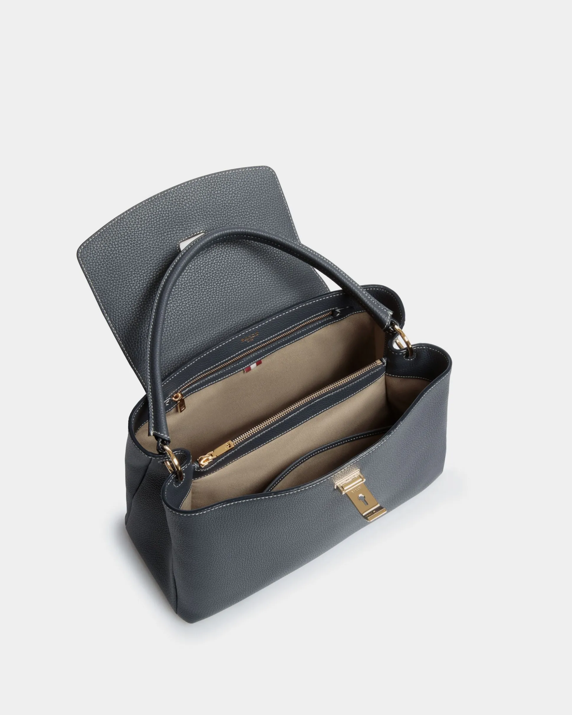 Lock Me Top Handle Bag in Leather