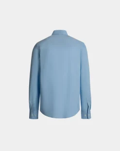 Long Sleeve Shirt In Light Blue Cotton