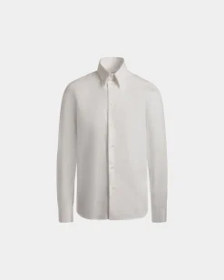 Long Sleeve Shirt In White Cotton