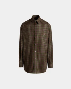 Long Sleeve Shirt With Check Pattern In Multicolor Cotton