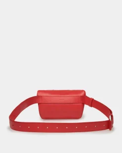 Mountain Belt Bag  in Red Leather