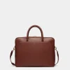 Oeden Briefcase in Brown Leather
