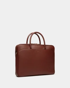 Oeden Briefcase in Brown Leather